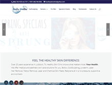 Tablet Screenshot of lubbockhealthyskinclinic.com